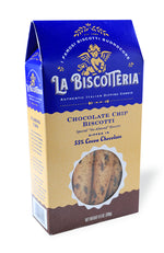 Chocolate Chip Biscotti Dipped in 55% Cocoa Chocolate