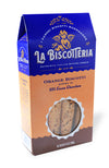 Orange Biscotti Dipped in 55% Cocoa Chocolate