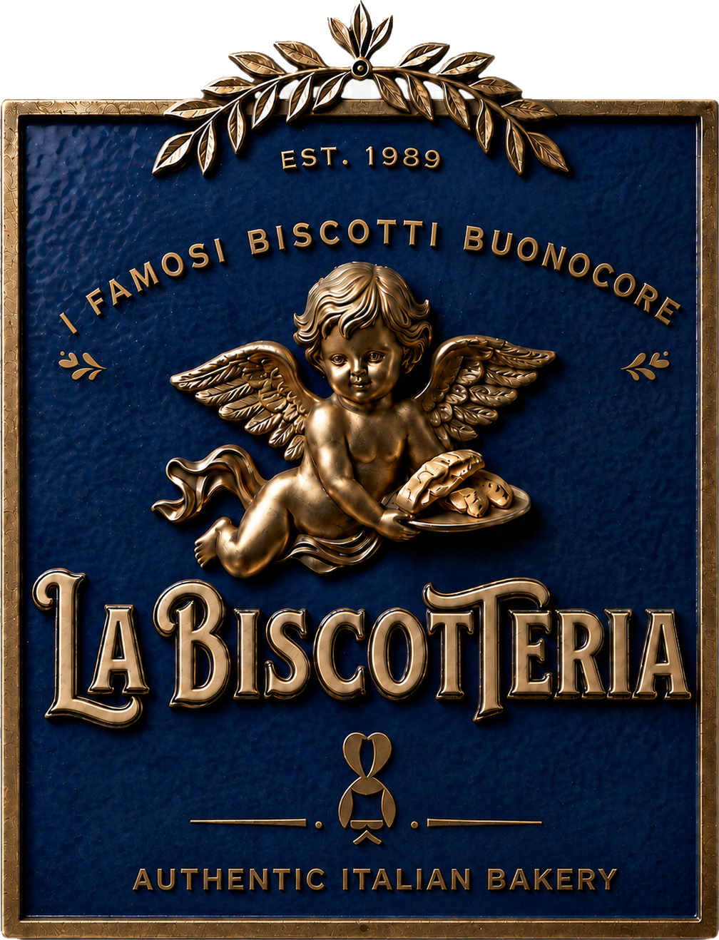 La Biscotteria gold plaque logo